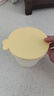 【马卡龙盖】食物收纳保鲜盒密封圆形冰箱收纳盒谷物零食蔬菜水果 密封保鲜盒黄色 1个 实拍图
