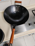 陳枝記铁锅炒锅陈枝记无涂层健康炒菜锅家用商用熟铁圆底不粘锅燃已开锅 36cm有耳单锅+锅铲+锅盖 实拍图