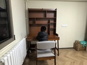 正木枫实木书桌书架一体升降电脑桌椅卧室写字桌简约家用高中生学习桌子 胡桃色单桌+升降椅 120*60*75cm【双抽】 实拍图