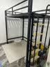 琅晓家用小户型上下铺悬空床阁楼床铁艺高架复式二楼公寓宿舍上下床 1200mm*2000mm黑色 正斜大爬梯（铁床板） 实拍图