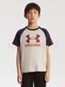 安德玛（Under Armour）夏男童短袖T恤复古插肩休闲半袖童装241101019 卡其 170cm  实拍图