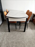 坞里岩板餐桌椅组合现代简约轻奢家用小户型饭桌变圆桌实木餐桌可伸缩 亮光皎月白桌面+黑白框架【升级舒适皮椅】 1.35米 一桌六椅【加厚款】 实拍图