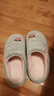 大嘴猴（paul frank）棉拖鞋女士秋冬季室内家居拖鞋毛绒保暖厚底棉鞋女款浅灰260PF607 实拍图