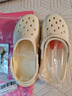 洁丽雅厚底洞洞鞋女款夏季2024新款沙滩防滑防臭踩屎感包头凉鞋女外穿 卡其+滴塑焦糖女孩(10个) 36-37 【标准码】 实拍图