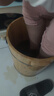 京东物流 木桶实木泡脚桶脚盆家用足浴桶木质过小腿保温洗脚桶 40双耳（无赠品） 实拍图