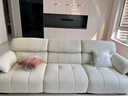 冬熊轻奢真皮沙发简约现代客厅小户型沙发大象耳朵乳胶直排沙发奶油风 大三人位2.5米 旗舰版：生态皮+凝胶记忆棉+6CM紫罗兰 实拍图