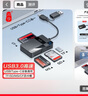 川宇USB/TypeC多功能读卡器3.0高速支持CF/SD/TF/MS相机监控记录仪存储卡 电脑苹果15/iPad/安卓手机 实拍图