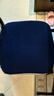 记忆棉坐垫椅子椅垫办公室久坐学生教室屁股垫板凳子餐椅座垫座椅 藏青【绒布】防滑绑带可拆卸布套 45*45*4cm（大号） 实拍图