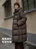 坦博尔【爆款】高充绒量连帽羽绒服女中长款加厚保暖冬天外套TBF530780D 巧克力 XS (155) 实拍图