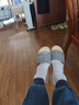 回力亚麻拖鞋男款室内居家用吸汗轻盈四季棉麻凉拖HL0080灰色40-41码 实拍图