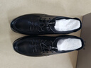 红蜻蜓皮鞋男春夏款时尚潮流运动系带男鞋软底休闲鞋子WTA41121黑色43 实拍图
