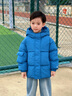 齐齐熊（ciciibear）【三防蓄热】男童羽绒服宝宝冬季连帽儿童保暖冬装加厚外套 烟雨蓝-白鸭绒-男女同款 110 【充绒量短款100g/长款147g】 实拍图