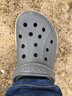 卡骆驰（CROCS）洞洞鞋贝雅卡骆班轻便耐磨一脚蹬休闲鞋|205089 石板灰/青柠绿-0GX 39 (240mm) 实拍图