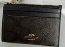 蔻驰（COACH）【品牌直供】女士经典标志便携多卡位卡包深棕色CW870 实拍图
