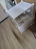 蔻丝（ColesHome）鞋柜家用门口进门一体靠墙极窄小鞋架子简易多层宿舍租房门外走廊 【桌下带轮子】侧开门4层白色 实拍图
