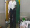 浪莎黑色西装裤女2025秋冬新款通勤正装直筒裤加厚垂感阔腿休闲裤子 黑色 -轻薄常规款【推荐158cm以上】 L 【推荐101-110斤】 实拍图
