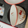 旺佰福三丽鸥凯蒂猫一人食餐具套装轻奢陶瓷饭碗盘筷子乔迁结婚生日礼物 三丽鸥一人食礼盒装-HelloKitty 实拍图