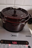 京东京造 珐琅锅 铸铁汤锅炖锅微压海鲜锅煮锅煲汤乔迁礼物 22cm珊瑚红 实拍图