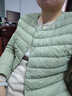 鸭鸭（YAYA）佟丽娅同款轻薄羽绒服女新款冬季短款圆领内胆修身时尚薄外套男 抹茶绿【女款无领】 XL 实拍图