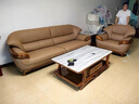 莱丝美顿（LESMERTON）【已售2万+】新中式乌金木沙发欧式真皮沙发客厅现代简约别墅沙发 四人位 加厚2.2MM进口头层牛皮【超长售后质保15年】 实拍图