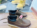 马登工装鞋男鞋秋季英伦风复古大头皮鞋休闲鞋低帮马丁靴男真皮短靴子 蜜蜡色 (脚宽/脚胖拍大一码) 39 (245mm) 实拍图