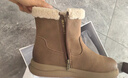 百丽（Belle）复古擦色雪地靴女2025冬新商场同款舒适保暖东北靴E5L1DDD5 棕色 38 实拍图