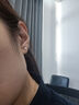 meluxe美奈 18k金Akoya天然海水珍珠耳钉小灯泡耳饰 生日礼物实用 【18K金】 4-4.5mm微微瑕 实拍图