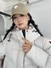 高梵黑金鹅绒服机能5.0六格男女同款加厚中长款羽绒服经典百搭休闲风 铂金1号 XS 实拍图