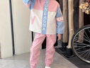 G.duck品牌童装女童套装春秋款洋气女孩外套t恤裤子休闲三件套中大童潮 粉色三件套 120 实拍图