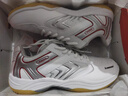 kawasaki川崎羽毛球鞋防滑耐磨男女同款运动训练鞋003 专业款白色 43  实拍图