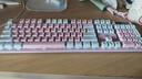 银雕(YINDIAO) K500键盘彩包升级版 机械手感 游戏背光电竞办公USB外接键盘 粉白双拼白光有线键盘 实拍图
