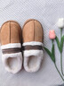 2025新款秋冬女时尚棉拖鞋包头居家外穿加绒保暖厚底毛毛棉拖冬季 8810丝带厚底-黄色 38 -39适合37-38 实拍图