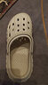 洁丽雅手术室专用洞洞鞋男士夏季外穿防滑EVA防臭沙滩凉鞋包头医用拖鞋 卡其色 【C款｜5.0CM轮胎底】 42-43 【标准码】 实拍图