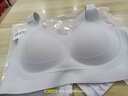 都市丽人软支撑内衣女文胸无痕上托大胸显小无钢圈薄款防下垂胸罩 灰兰色M 实拍图
