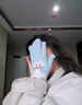 弓树毛线手套女冬季针织触屏可爱长颈鹿五指手套保暖加厚学生骑车防寒 蓝色长颈鹿 【触屏】手套 毛绒针织 加绒加厚 实拍图