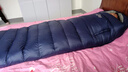 清然（QINGRAN） 羽绒睡袋成人冬季零下10度加厚保暖鹅绒睡袋户外防寒-30野外露营 1800克绒藏青 实拍图