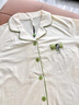 有棵树【成毅同款】植物停螨衣男士睡衣男纯棉秋冬季女士家居服套装 【四季长袖女款】米黄 L 实拍图