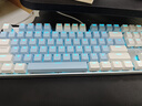 达尔优（dareu）EK815机械合金版键盘 有线键盘  电竞游戏键盘 多键无冲108键单光 女生 白色蓝色 茶轴 实拍图