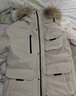京东京造【进口极寒95鹅绒服】羽绒服男外套女冬季新款中长款 冰川灰 2XL 实拍图