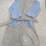 三利儿童家居浴袍吸水速干浴衣厚连帽浴巾男女秋冬季可穿可裹睡袍蓝色 实拍图