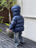巴布豆（BOBDOG）95绒儿童羽绒服新款男童女童A类抗菌三防面料中长款连帽保暖外套 藏青色 【A类面料 贴身可穿】95绒 100 【约身高80-90cm 体重26斤】 实拍图