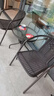 紫叶（ziye）阳台桌椅三件套户外桌椅仿藤椅小茶几组合铁艺休闲简约阳台小桌椅 实拍图