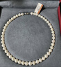 京润珍珠项链静婉淡水珍珠项链近圆有瑕大点位全珠链生日礼物 9-10mm 45cm 合金插棒扣 实拍图