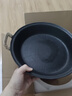 王源吉铸铁烤肉盘烧烤盘古法手工铁锅水煎包煎蛋早餐锅平底铁锅煎锅30cm 实拍图