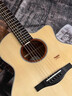 Trumon吉他新一代落樱系列进阶民谣吉他黑羽系列加振电箱款吉他 150TF亮光原木色面单缺角 实拍图