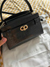 CHARLES&KEITH鳄鱼纹凯莉包手提斜挎婚包包女包生日礼物CK2-50270880-1 Black黑色 S 实拍图