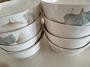 高颜值家用银杏时光米饭碗大面碗陶瓷餐具家用新骨瓷陶瓷碗 银杏时光 4.5英寸4个碗 实拍图