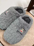 大嘴猴棉拖鞋男士秋冬季2025新款家居室内防滑厚底毛绒保暖棉拖鞋 灰色【加绒加厚】 44-45 正码【内长270MM】 实拍图