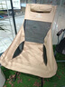 午休椅可折叠椅折叠床月亮椅懒人靠背座椅办公室单人久坐躺椅钓椅 【三挡调节】高背带腿托耀黑色 实拍图