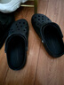 卡骆驰（CROCS）洞洞鞋贝雅男鞋女鞋轻便耐磨一脚蹬拖鞋休闲鞋|10126 【预售】黑色-001 41 /42(260mm) 实拍图